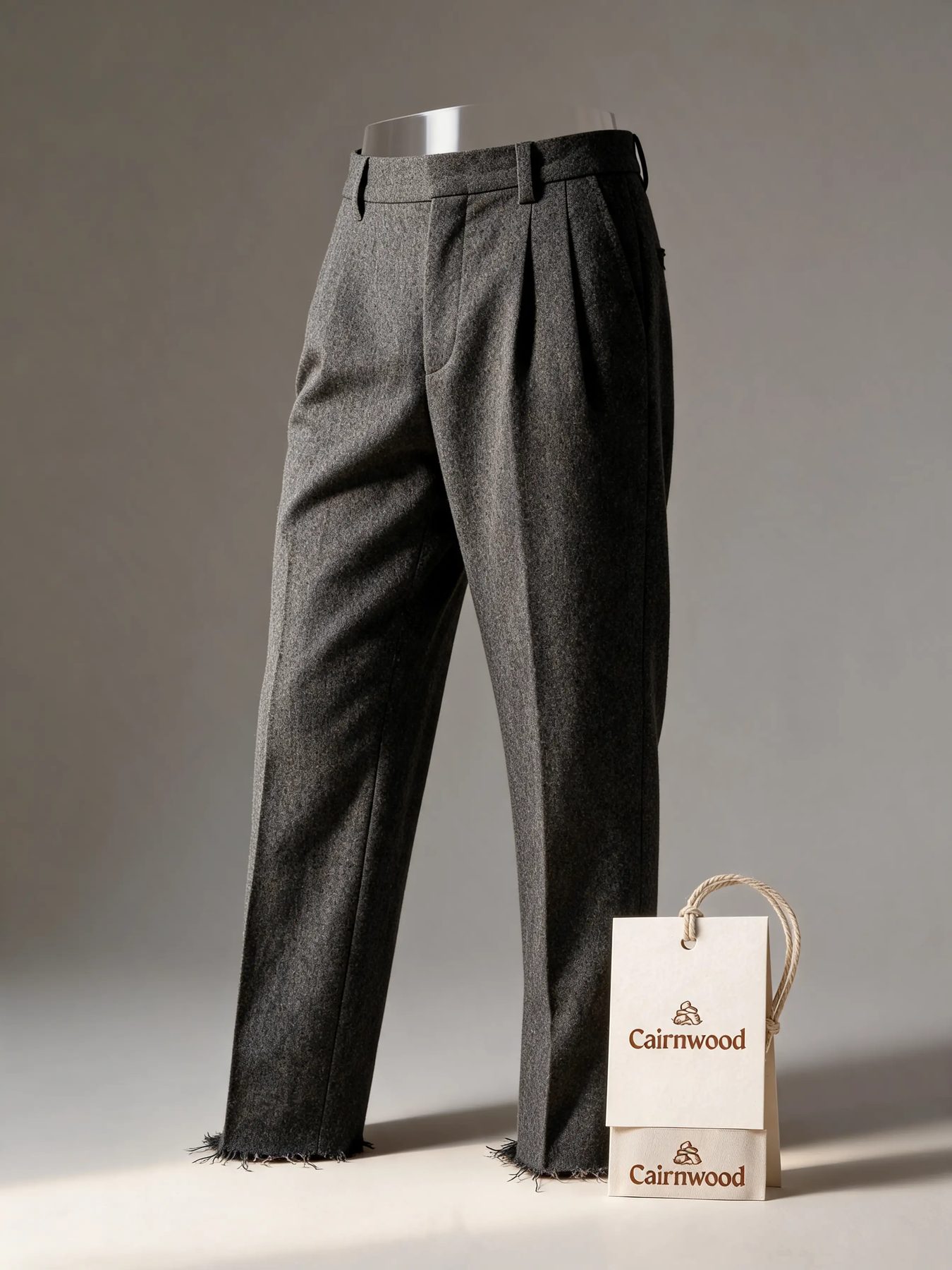 Pleated Wool Trouser